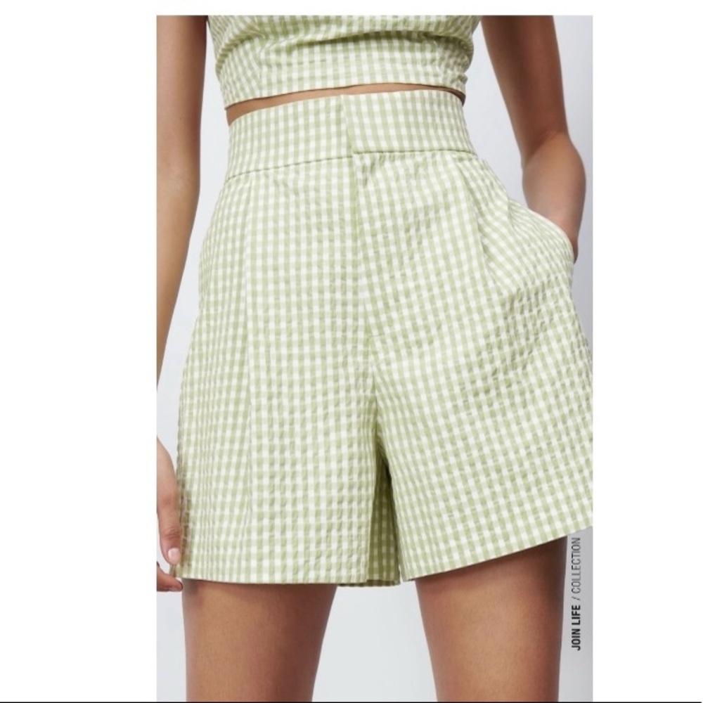 Zara Gigham shorts! Co Ord! NEW WITH TAGS💫